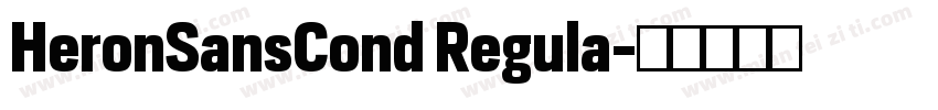 HeronSansCond Regula字体转换
